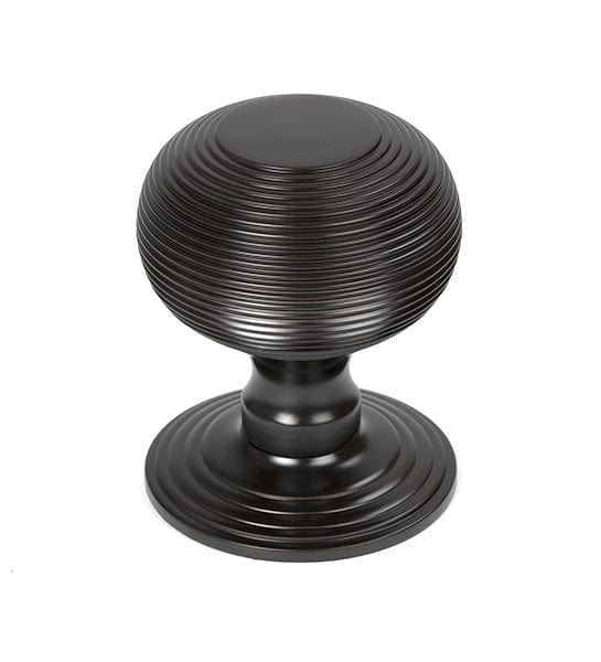 From The Anvil Knobs Aged Bronze Beehive Centre Door Knob