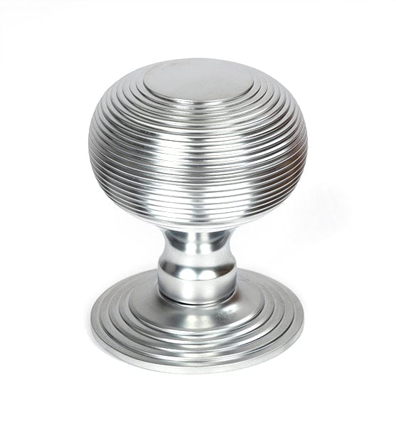 From The Anvil Knobs Satin Chrome Beehive Centre Door Knob