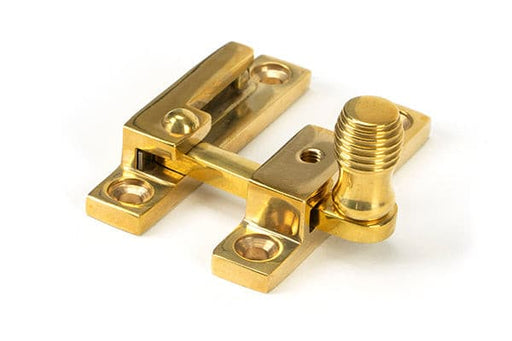 From The Anvil Window Hardware Polished Brass Beehive Quadrant Fastener - Narrow