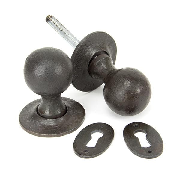 From The Anvil Knobs Round Beeswax  Mortice/Rim Knob Set