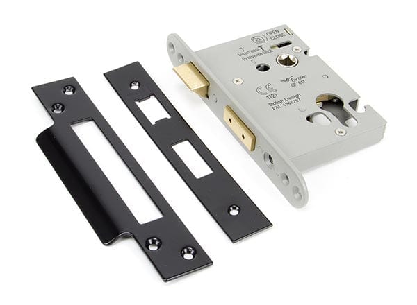 From The Anvil Euro Locks Black 3" Euro Profile Sash Lock