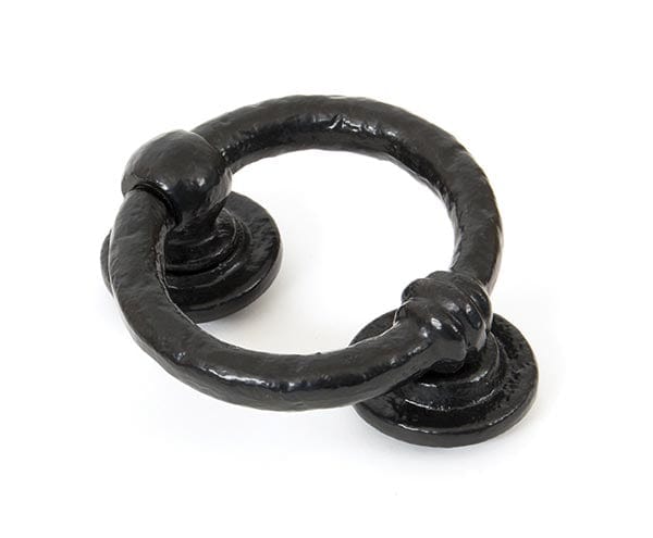 From The Anvil Knockers Black Black 4" Ring Door Knocker