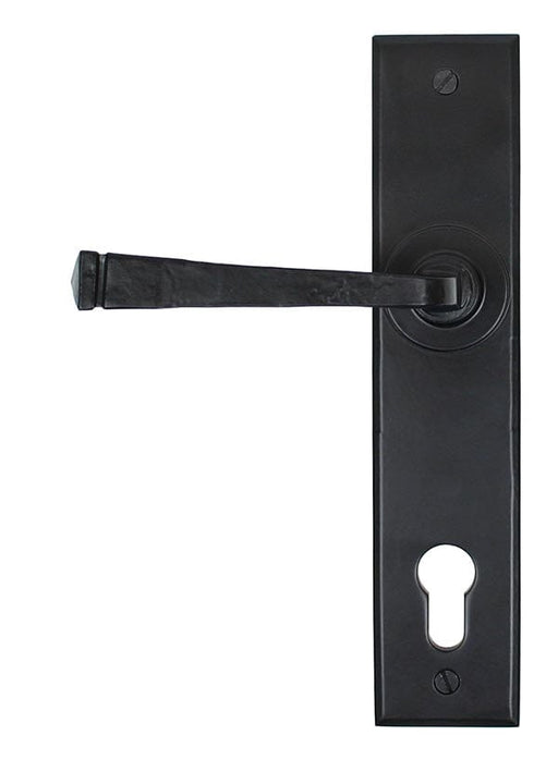 From The Anvil Handles Black Black Avon Lever Espag. Lock Set