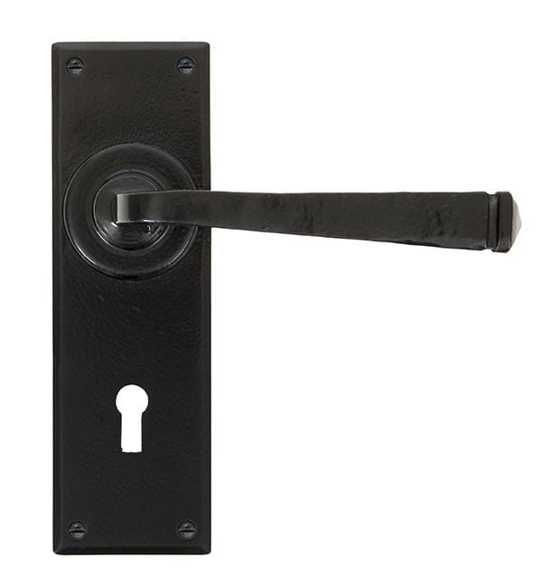 From The Anvil Handles Lock Black Avon Lever Latch Set