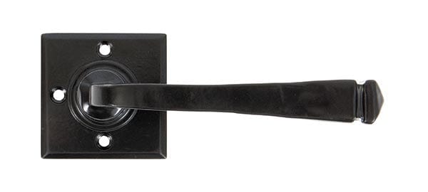 From The Anvil Handles Black Black Avon Lever on Rose Set Unsprung