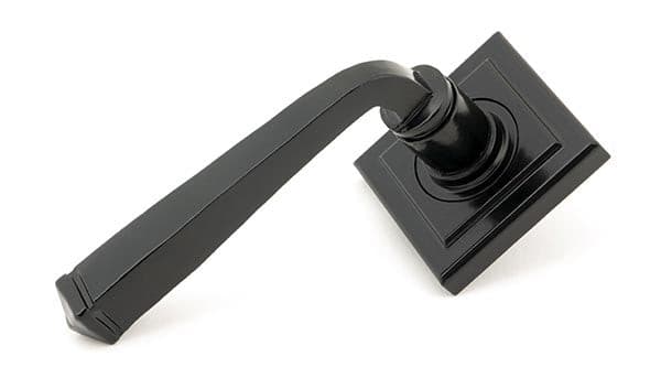 From The Anvil Handles Square Black Avon Round Lever on Rose Set