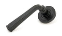 From The Anvil Handles Art Deco Black Avon Round Lever on Rose Set (Plain) - Unsprung