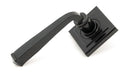 From The Anvil Handles Square Black Avon Round Lever on Rose Set (Plain) - Unsprung