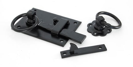 From The Anvil Window Hardware Left Hand Black Cottage Latch - LH