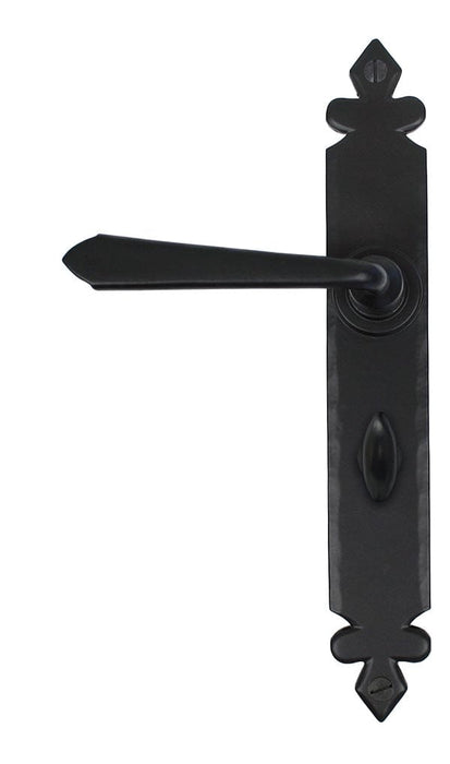 From The Anvil Handles Lever Bathroom Black Cromwell Lever Lock Set