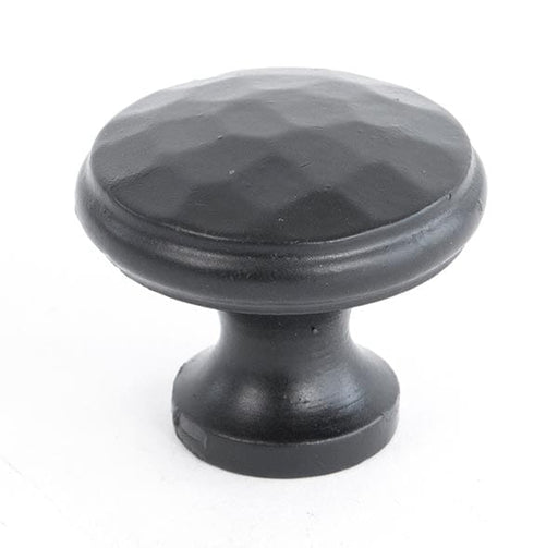 From The Anvil Cupboard Knob Medium Black Hammered Cupboard Knob