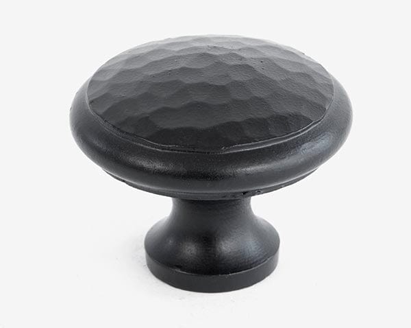 From The Anvil Cupboard Knob Large Black Hammered Cupboard Knob