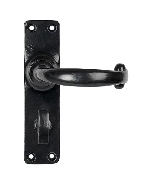 From The Anvil Handles Bathroom Black Lever Set