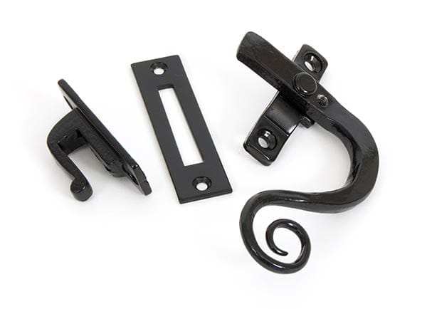 From The Anvil Window Hardware Right Hand Black Locking Monkeytail Fastener