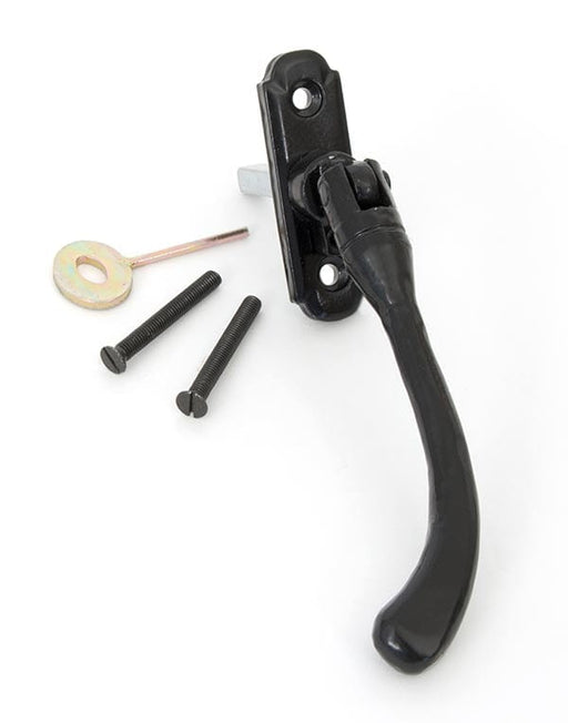 From The Anvil Window Hardware Left Hand Black Locking Peardrop Espag - LH