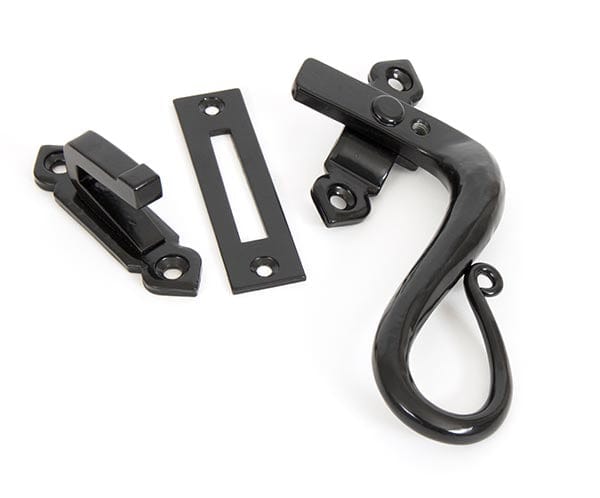 From The Anvil Window Hardware Right Hand Black Locking Shepherd's Crook Fastener