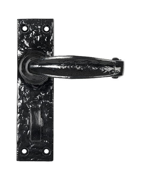 From The Anvil Handles Bathroom Black MF Lever Set