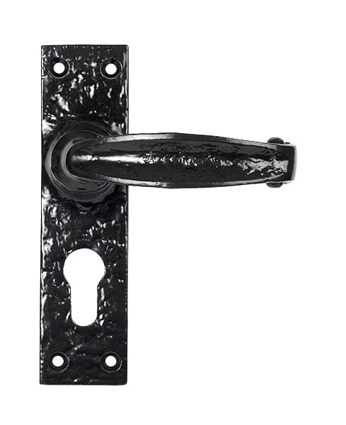 From The Anvil Handles Euro Lock Set Black MF Lever Set