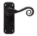 From The Anvil Handles Latch Set Black Monkeytail Lever Set