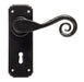 From The Anvil Handles Lock Set Black Monkeytail Lever Set