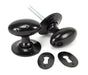 From The Anvil Knobs Oval Black Mortice/Rim Knob Set