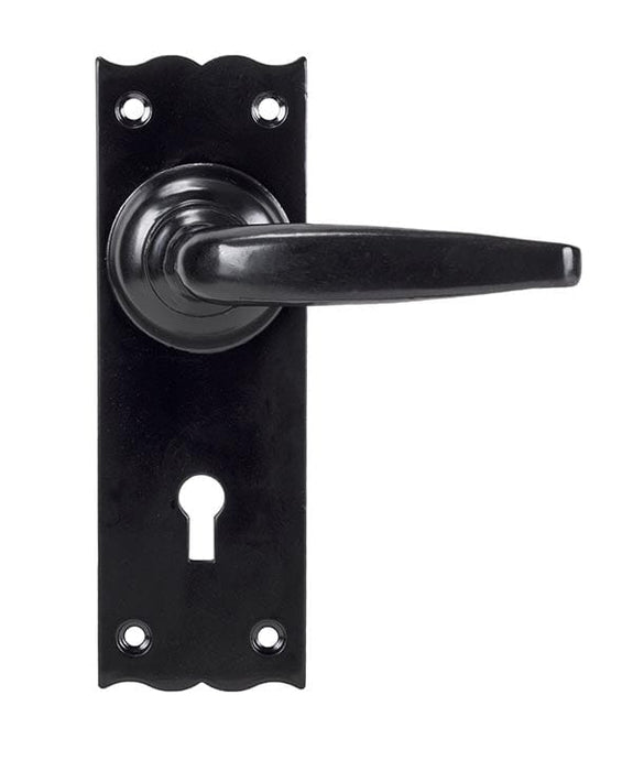 From The Anvil Handles Lock Black Oak Lever Latch Set