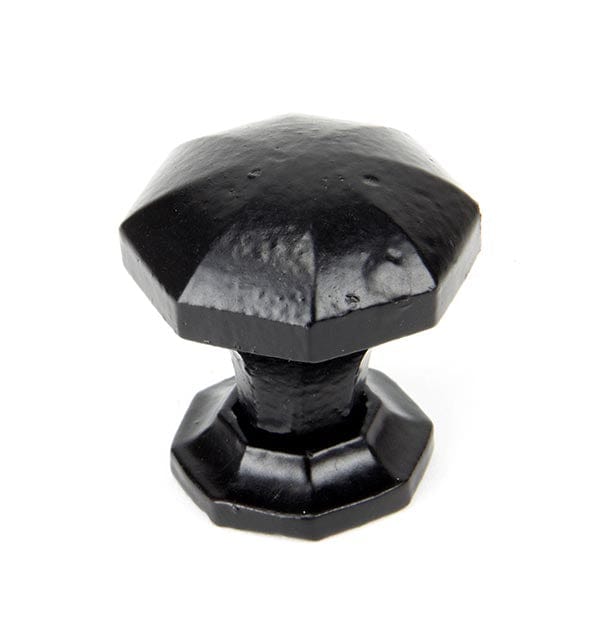 From The Anvil Cupboard Knob Small Black Octagonal Cupboard Knob