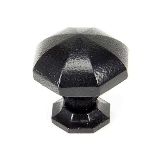 From The Anvil Cupboard Knob Large Black Octagonal Cupboard Knob