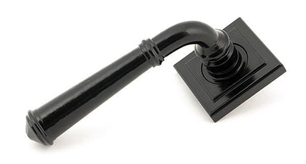 From The Anvil Handles Square Black Regency Lever on Rose Set