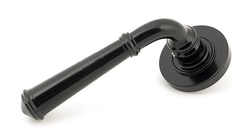 From The Anvil Handles Plain Black Regency Lever on Rose Set  - Unsprung