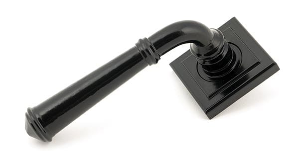 From The Anvil Handles Square Black Regency Lever on Rose Set  - Unsprung