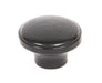 From The Anvil Cupboard Knob Black Black Ribbed Cupboard Knob