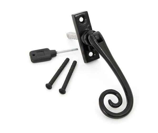 From The Anvil Window Hardware Left Hand Black Slim Monkeytail Espag