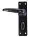 From The Anvil Handles Bathroom Black Smooth Lever Bathroom Set