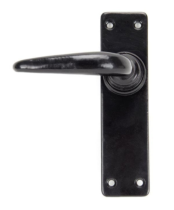 From The Anvil Handles Black Black Smooth Lever Latch Set