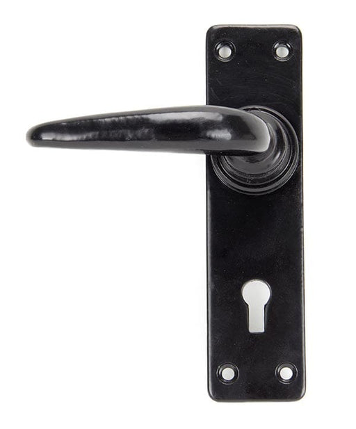 From The Anvil Handles Black Black Smooth Lever Lock Set