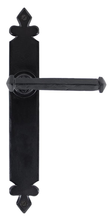 From The Anvil Handles Black Black Tudor Lever Latch Set