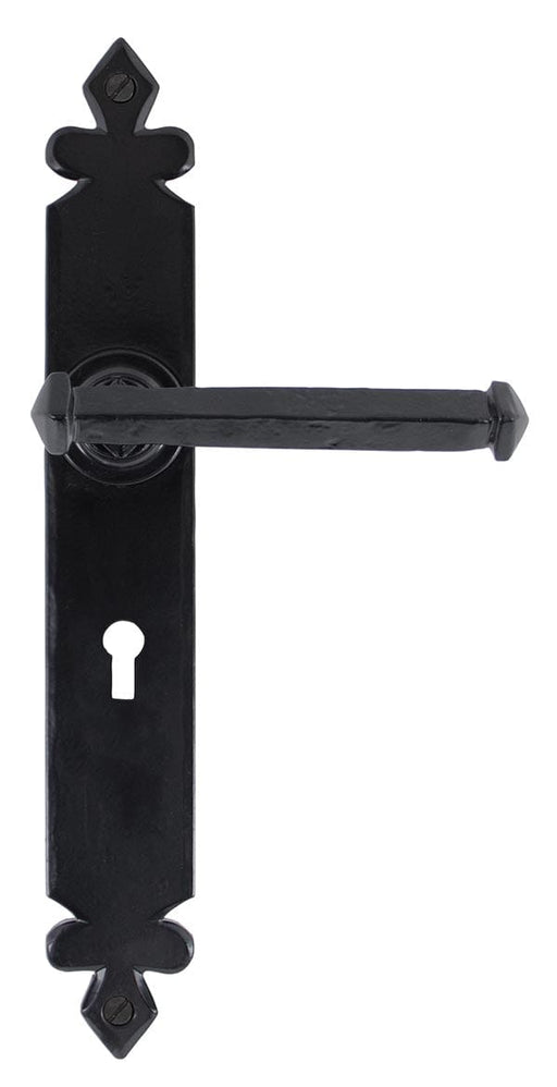 From The Anvil Handles Black Black Tudor Lever Lock Set