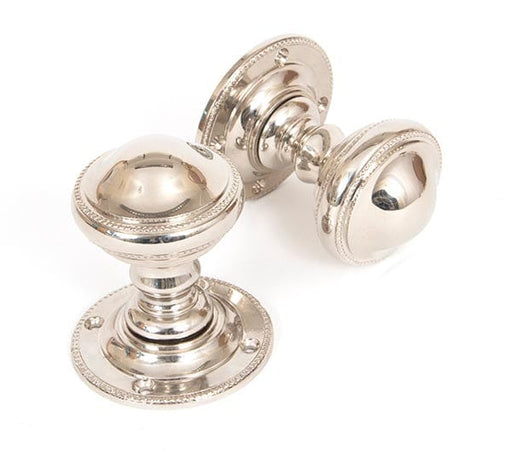 From The Anvil Knobs Polished Nickel Brockworth Mortice Knob Set