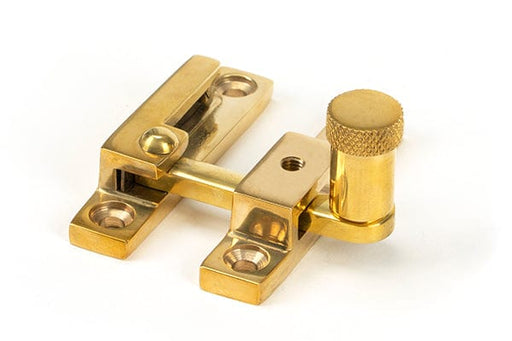 From The Anvil Window Hardware Polished Brass Brompton Quadrant Fastener - Narrow