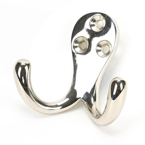 From The Anvil Coat & Hat Hooks Polished Nickel Celtic Double Robe Hook