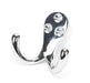 From The Anvil Coat & Hat Hooks Polished Chrome Celtic Double Robe Hook