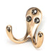 From The Anvil Coat & Hat Hooks Polished Bronze Celtic Double Robe Hook