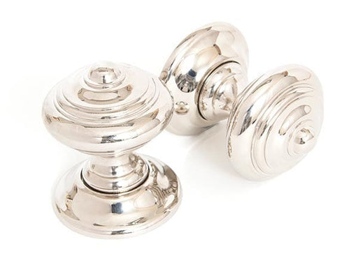 From The Anvil Knobs Polished Nickel Elmore Concealed Mortice Knob Set