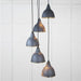 From The Anvil Lighting Slate Hammered Brass Brindley Cluster Pendant