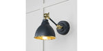 From The Anvil Lighting Soot Hammered Brass Brindley Wall Light