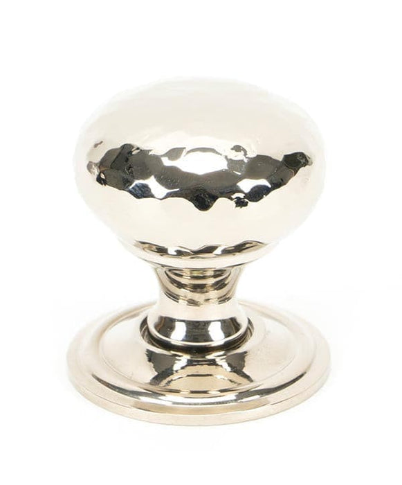 From The Anvil Cupboard Knob Polished Nickel Hammered Mushroom Cupboard Knob 32mm