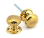 From The Anvil Knobs Aged Brass Hammered Mushroom Mortice/Rim Knob Set