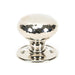 From The Anvil Knobs Polished Nickel Hammered Mushroom Mortice/Rim Knob Set