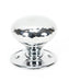 From The Anvil Knobs Polished Chrome Hammered Mushroom Mortice/Rim Knob Set